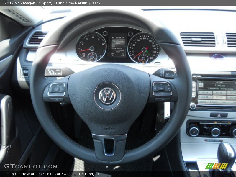 Island Gray Metallic / Black 2012 Volkswagen CC Sport