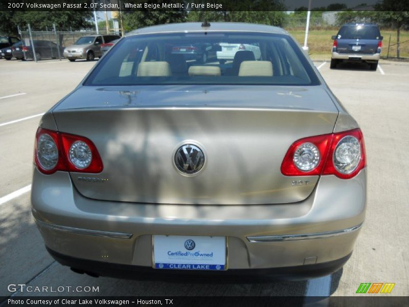 Wheat Beige Metallic / Pure Beige 2007 Volkswagen Passat 2.0T Sedan