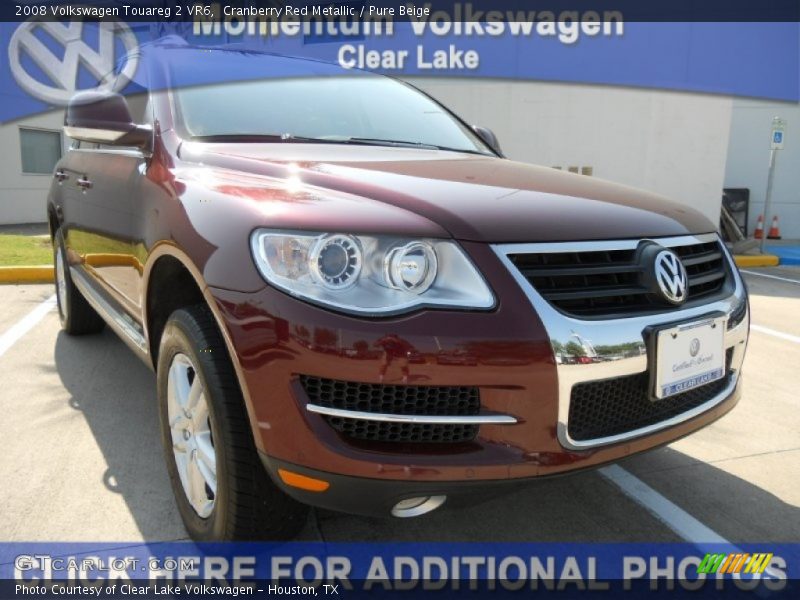 Cranberry Red Metallic / Pure Beige 2008 Volkswagen Touareg 2 VR6