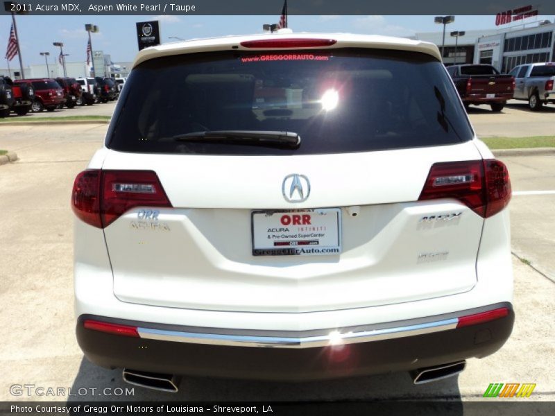 Aspen White Pearl / Taupe 2011 Acura MDX