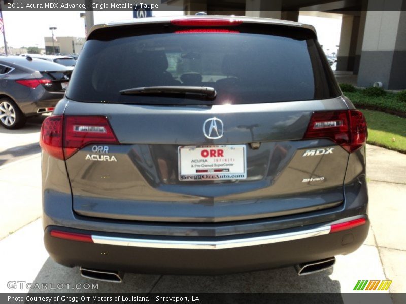 Grigio Metallic / Taupe 2011 Acura MDX Advance