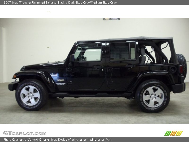 Black / Dark Slate Gray/Medium Slate Gray 2007 Jeep Wrangler Unlimited Sahara