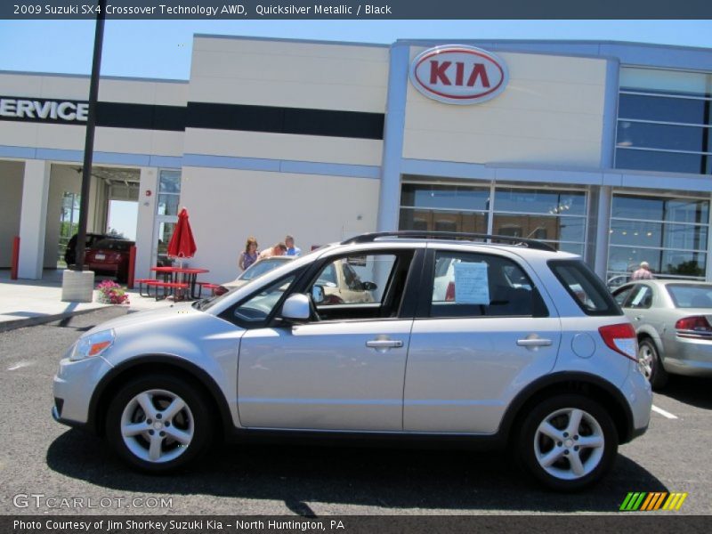 Quicksilver Metallic / Black 2009 Suzuki SX4 Crossover Technology AWD