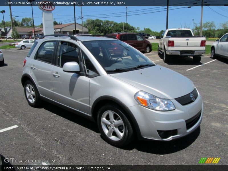 Quicksilver Metallic / Black 2009 Suzuki SX4 Crossover Technology AWD