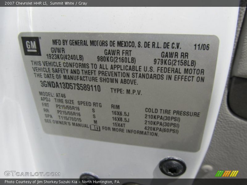 Summit White / Gray 2007 Chevrolet HHR LS