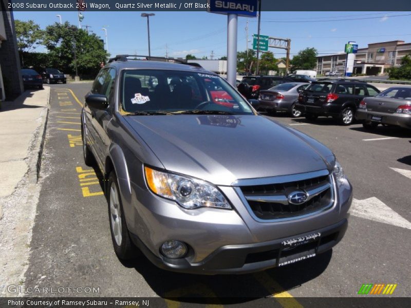 Quartz Silver Metallic / Off Black 2008 Subaru Outback 2.5i Wagon