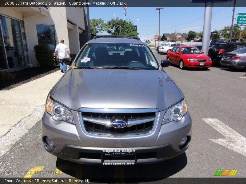 Quartz Silver Metallic / Off Black 2008 Subaru Outback 2.5i Wagon