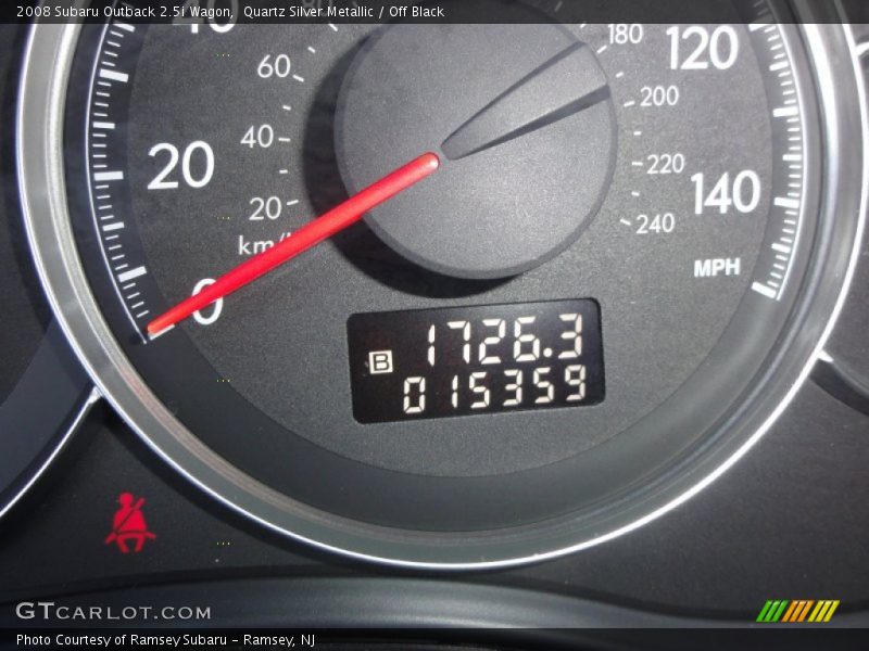Quartz Silver Metallic / Off Black 2008 Subaru Outback 2.5i Wagon