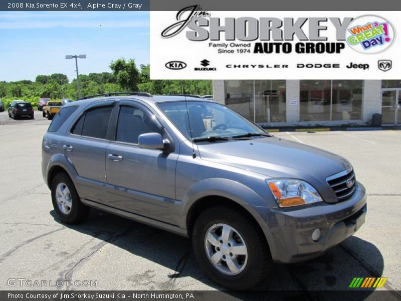 Alpine Gray / Gray 2008 Kia Sorento EX 4x4