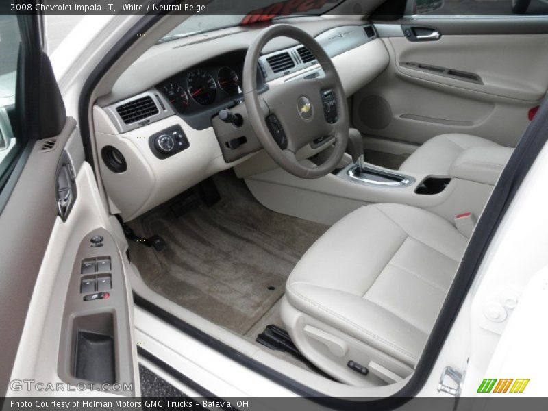 White / Neutral Beige 2008 Chevrolet Impala LT