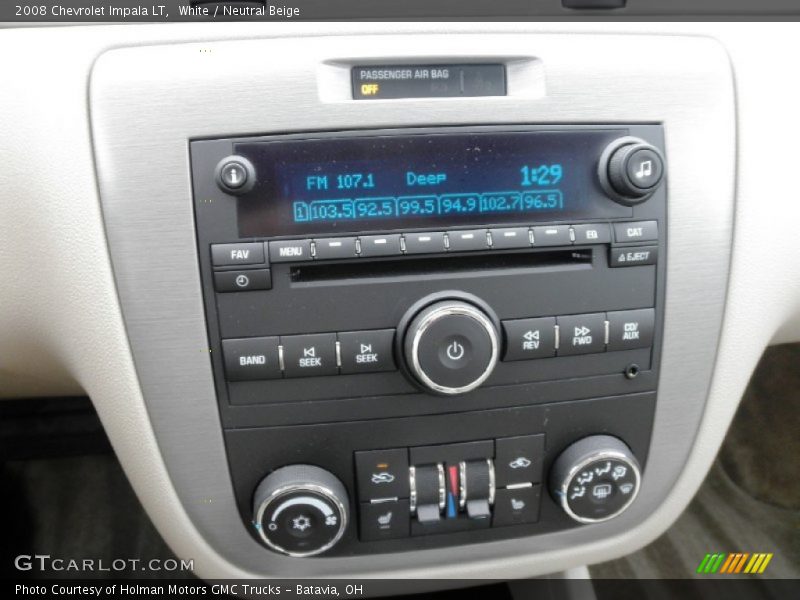 White / Neutral Beige 2008 Chevrolet Impala LT