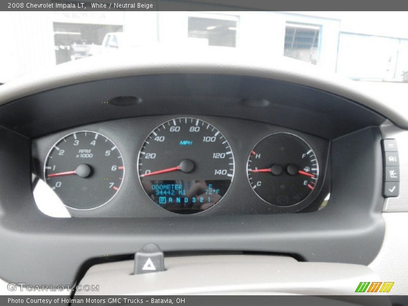 White / Neutral Beige 2008 Chevrolet Impala LT