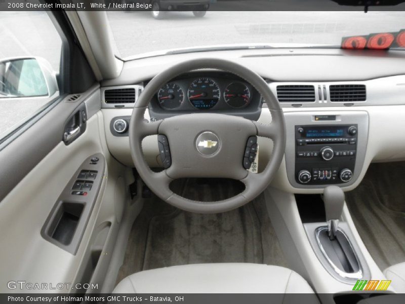 White / Neutral Beige 2008 Chevrolet Impala LT