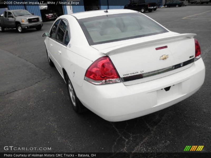 White / Neutral Beige 2008 Chevrolet Impala LT