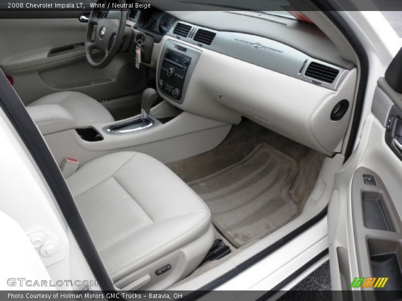 White / Neutral Beige 2008 Chevrolet Impala LT