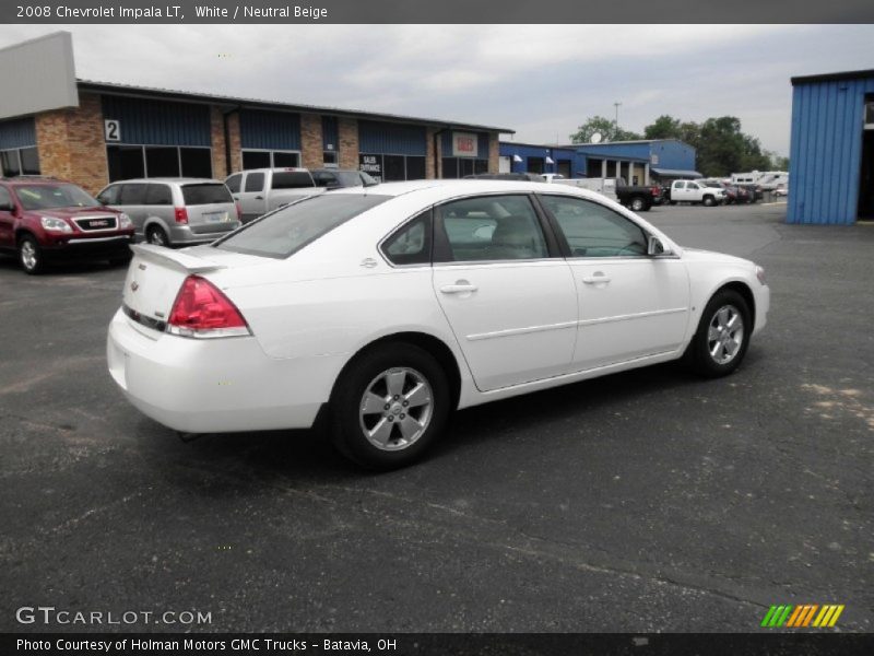 White / Neutral Beige 2008 Chevrolet Impala LT