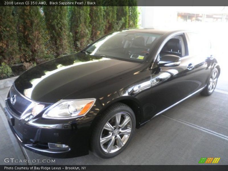 Black Sapphire Pearl / Black 2008 Lexus GS 350 AWD