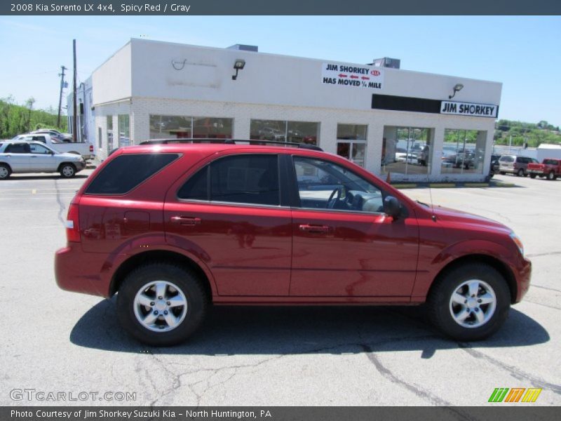 Spicy Red / Gray 2008 Kia Sorento LX 4x4