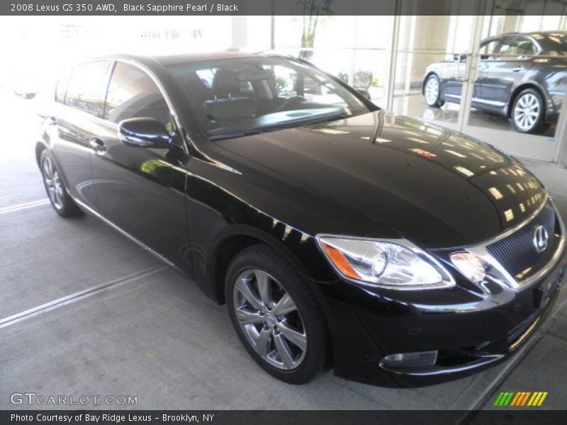 Black Sapphire Pearl / Black 2008 Lexus GS 350 AWD