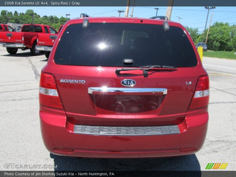 Spicy Red / Gray 2008 Kia Sorento LX 4x4