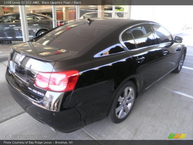 Black Sapphire Pearl / Black 2008 Lexus GS 350 AWD