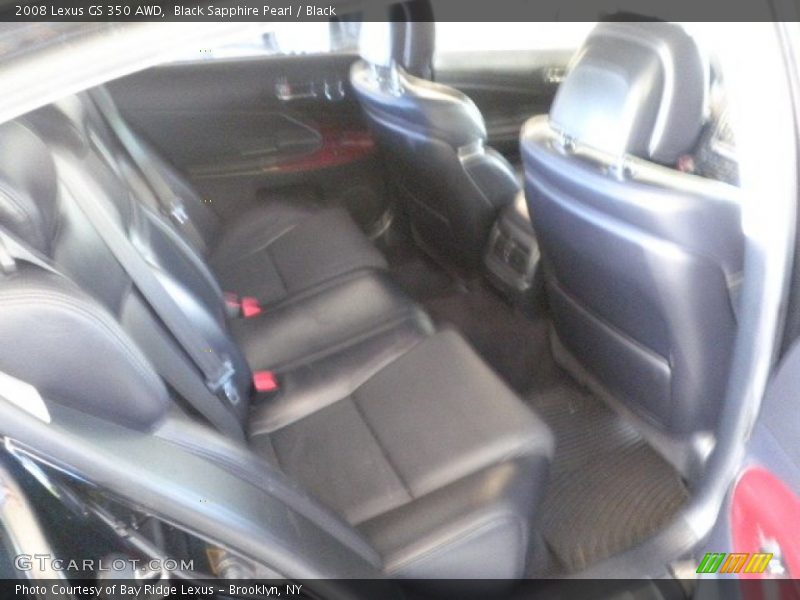 Black Sapphire Pearl / Black 2008 Lexus GS 350 AWD