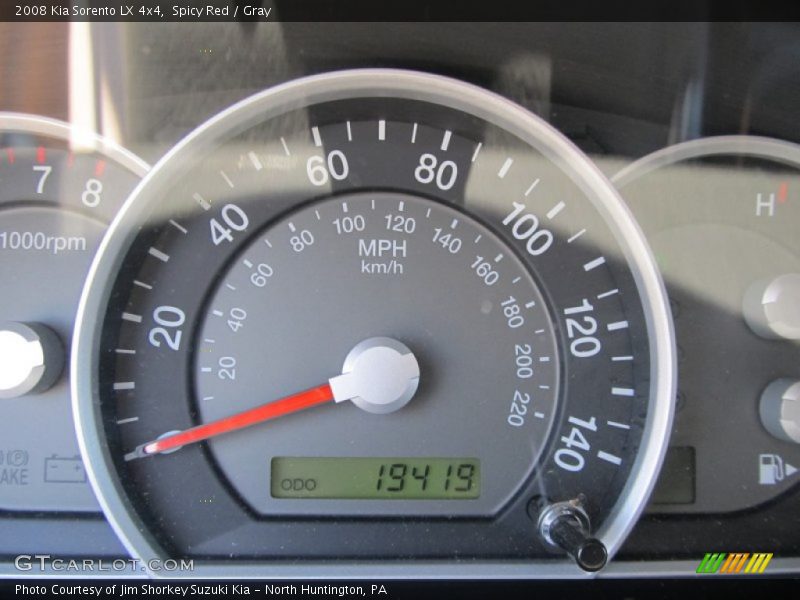 Spicy Red / Gray 2008 Kia Sorento LX 4x4