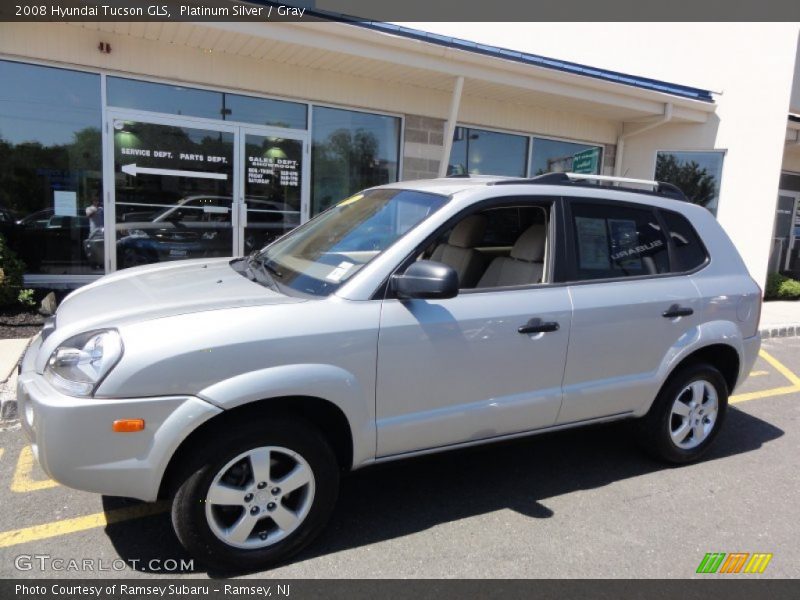 Platinum Silver / Gray 2008 Hyundai Tucson GLS