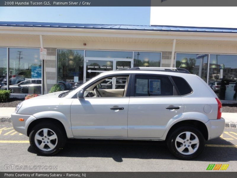 Platinum Silver / Gray 2008 Hyundai Tucson GLS