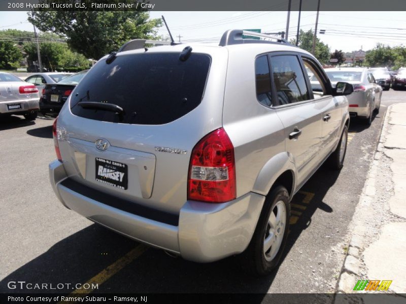 Platinum Silver / Gray 2008 Hyundai Tucson GLS