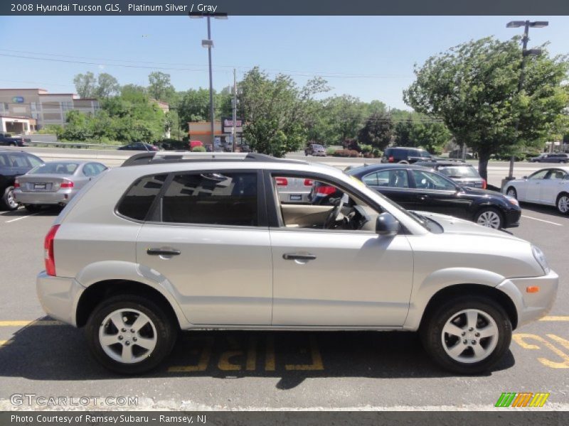 Platinum Silver / Gray 2008 Hyundai Tucson GLS