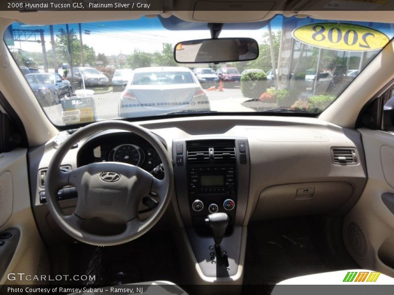 Platinum Silver / Gray 2008 Hyundai Tucson GLS