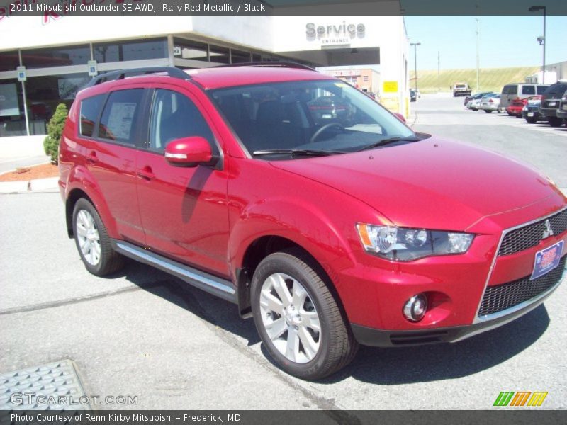 Rally Red Metallic / Black 2011 Mitsubishi Outlander SE AWD