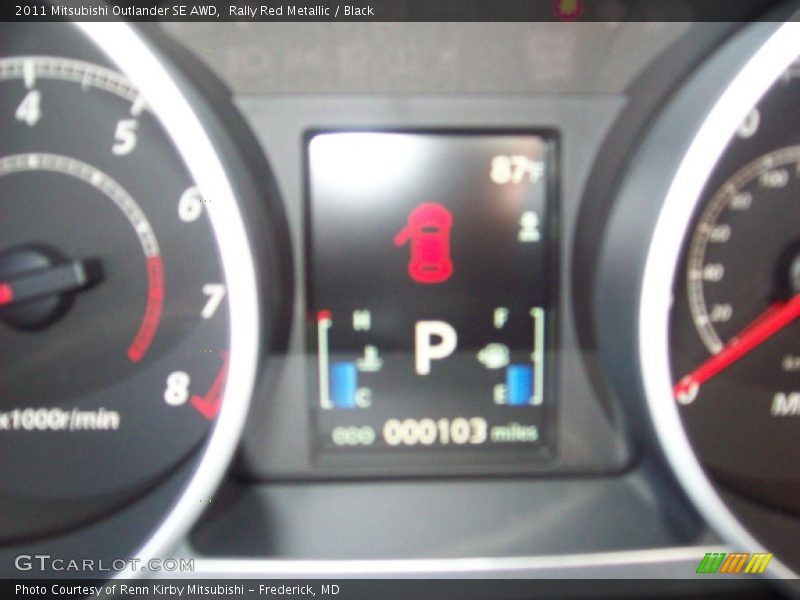 Rally Red Metallic / Black 2011 Mitsubishi Outlander SE AWD