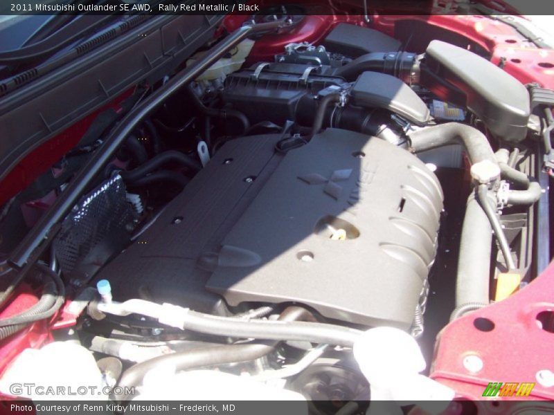 Rally Red Metallic / Black 2011 Mitsubishi Outlander SE AWD