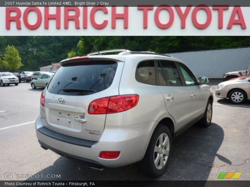 Bright Silver / Gray 2007 Hyundai Santa Fe Limited 4WD