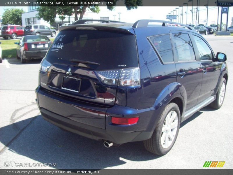 Cosmic Blue Metallic / Black 2011 Mitsubishi Outlander SE AWD
