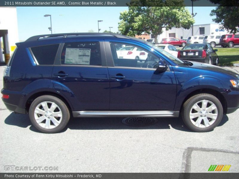 Cosmic Blue Metallic / Black 2011 Mitsubishi Outlander SE AWD