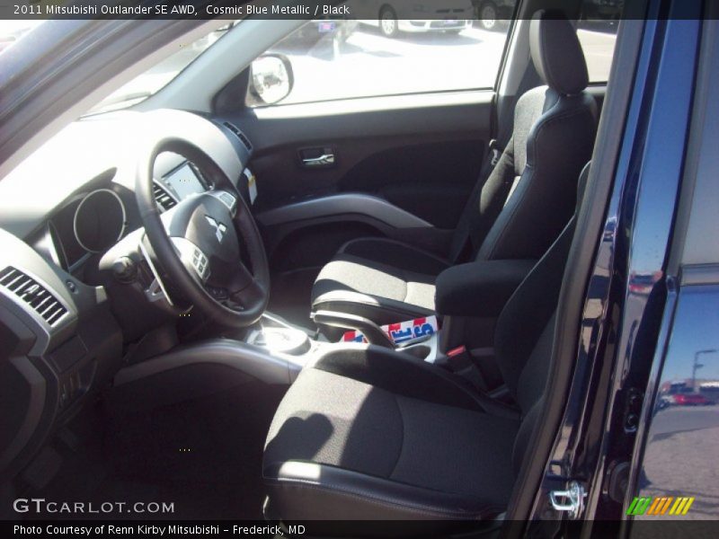 Cosmic Blue Metallic / Black 2011 Mitsubishi Outlander SE AWD