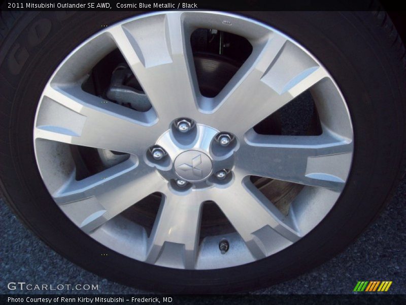 Cosmic Blue Metallic / Black 2011 Mitsubishi Outlander SE AWD
