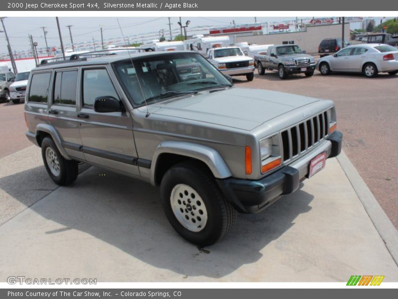 Silverstone Metallic / Agate Black 2000 Jeep Cherokee Sport 4x4