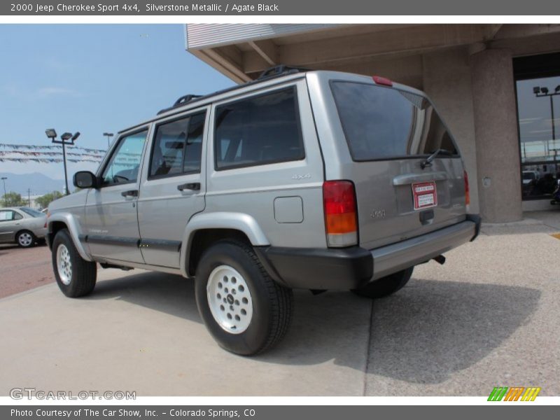 Silverstone Metallic / Agate Black 2000 Jeep Cherokee Sport 4x4