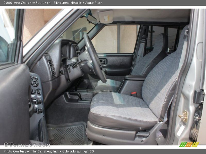 Silverstone Metallic / Agate Black 2000 Jeep Cherokee Sport 4x4