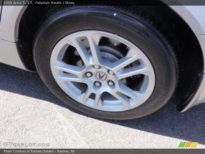 Palladium Metallic / Ebony 2009 Acura TL 3.5