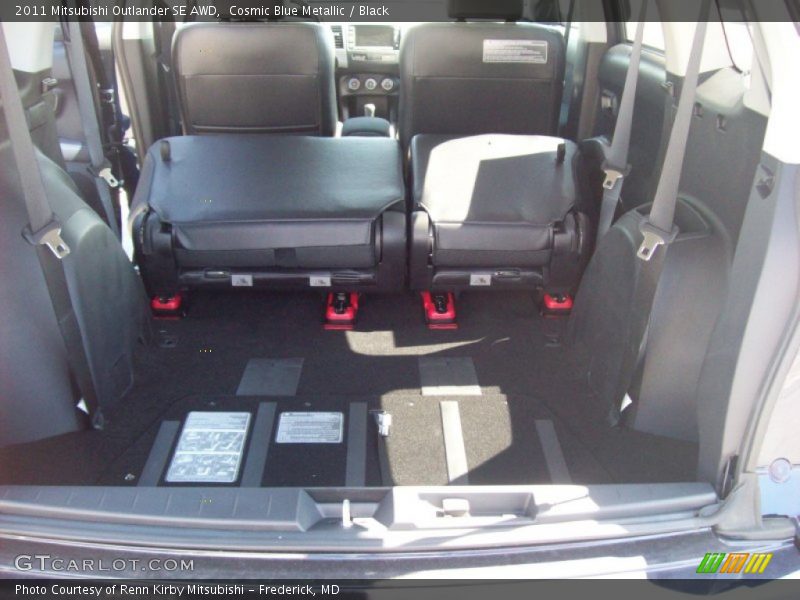 Cosmic Blue Metallic / Black 2011 Mitsubishi Outlander SE AWD