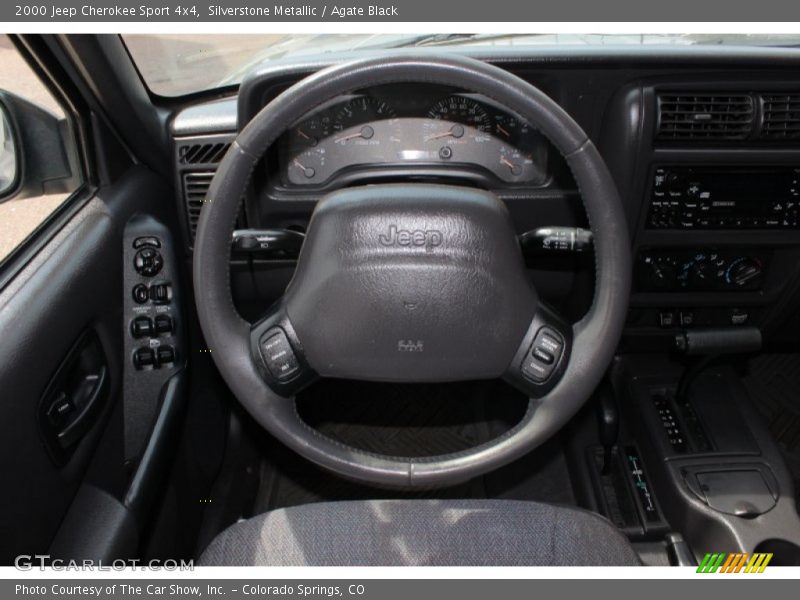 Silverstone Metallic / Agate Black 2000 Jeep Cherokee Sport 4x4