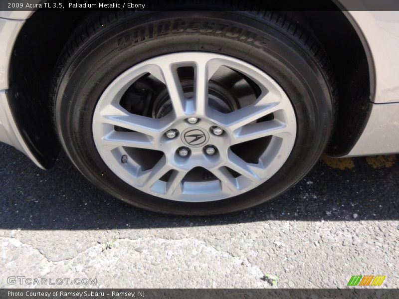 Palladium Metallic / Ebony 2009 Acura TL 3.5