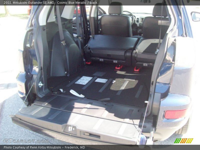 Cosmic Blue Metallic / Black 2011 Mitsubishi Outlander SE AWD