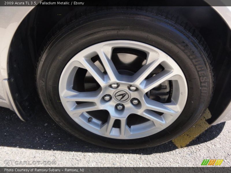 Palladium Metallic / Ebony 2009 Acura TL 3.5