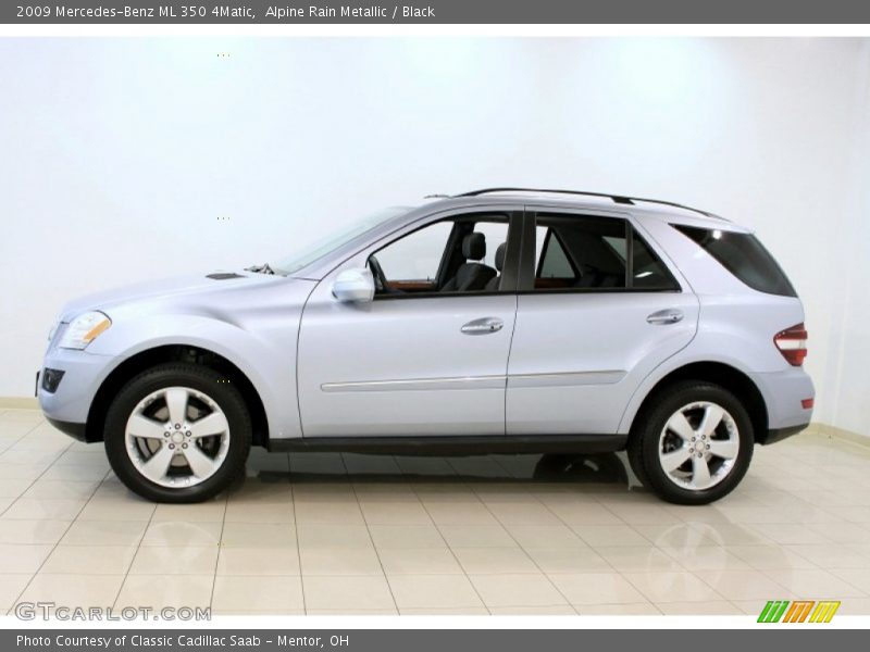 Alpine Rain Metallic / Black 2009 Mercedes-Benz ML 350 4Matic